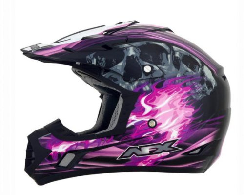 AFX FX-17 Inferno Helmet , Gender: Mens/Unisex, Helmet Type: Offroad Helmets, Helmet Category: Offroad, Distinct Name: Black Fuchisa, Size: XL, Primary Color: Pink 0110-3518