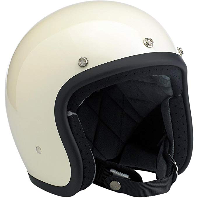 Biltwell Inc. Bonanza Helmet, Distinct Name: Vintage White, Gender: Mens/Unisex, Helmet Category: Street, Helmet Type: Open-face Helmets, Primary Color: White, Size: Lg BH-WHT-GL-DOTLG