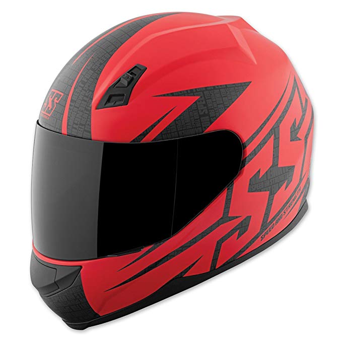 Speed and Strength SS700 Hammer Down Matte Red Full Face Helmet, XL