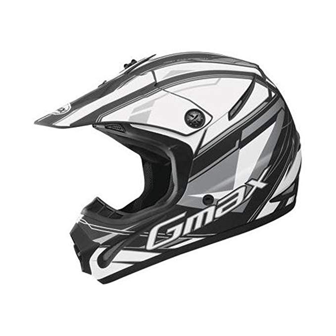 GMAX GM46.2Y Traxxion Youth Motorcycle Helmet, Black/Pink/White, Medium