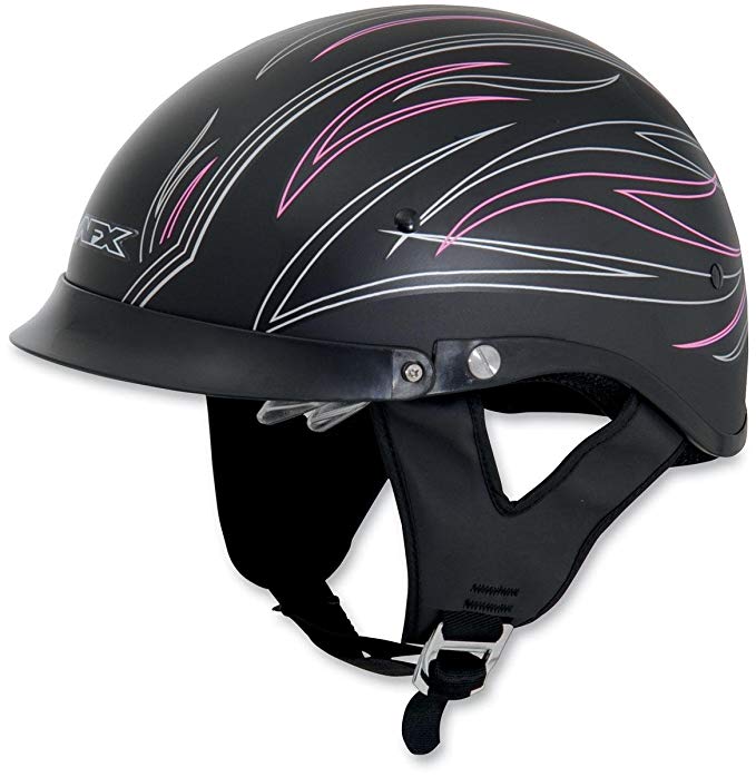 AFX FX-200 Pinstripe Helmet with Dual Inner Lens , Size: Md, Primary Color: Pink, Distinct Name: Pink Flat Pinstripe, Helmet Category: Street, Helmet Type: Half Helmets, Gender: Mens/Unisex 0103-0771