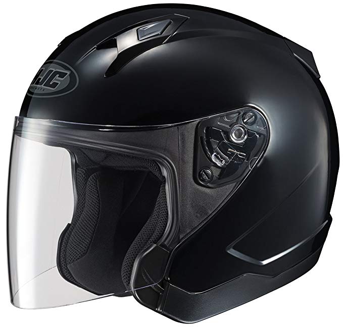 HJC CL-JET Open-Face Motorcycle Helmet (Black, Large)
