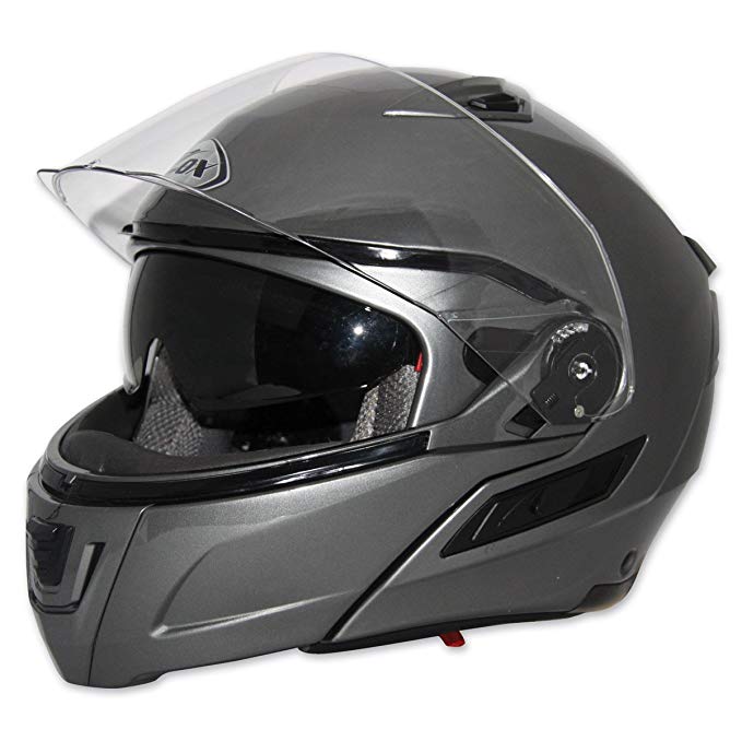 Zox Condor SVS Solid Men's Street Motorcycle Helmet - Titanium/Large