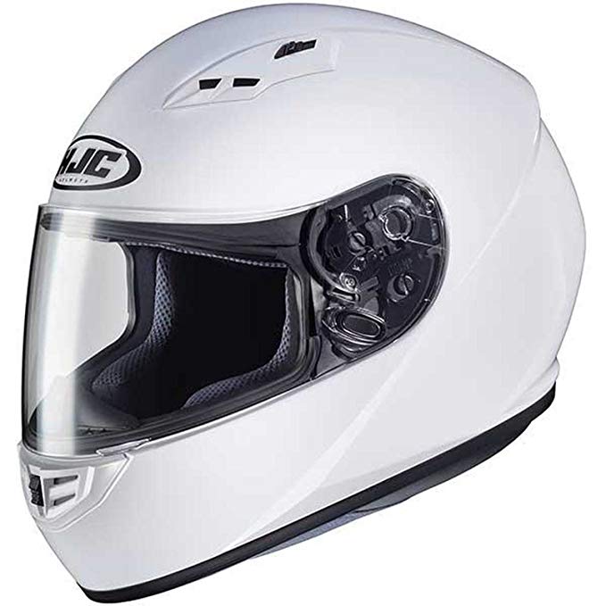 HJC Solid Adult CS-R3 Street Motorcycle Helmet - White / X-Large