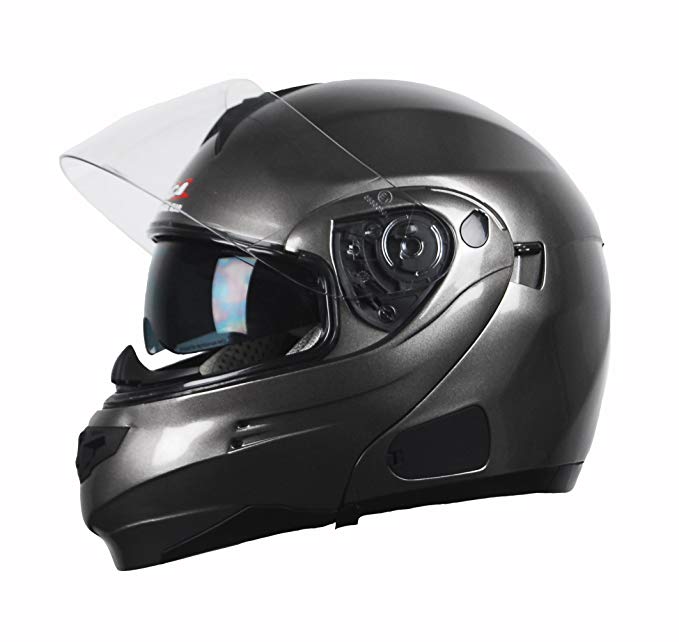 Vega Summit 3.0 Full Face Modular Helmet (Titanium, XX-Small)