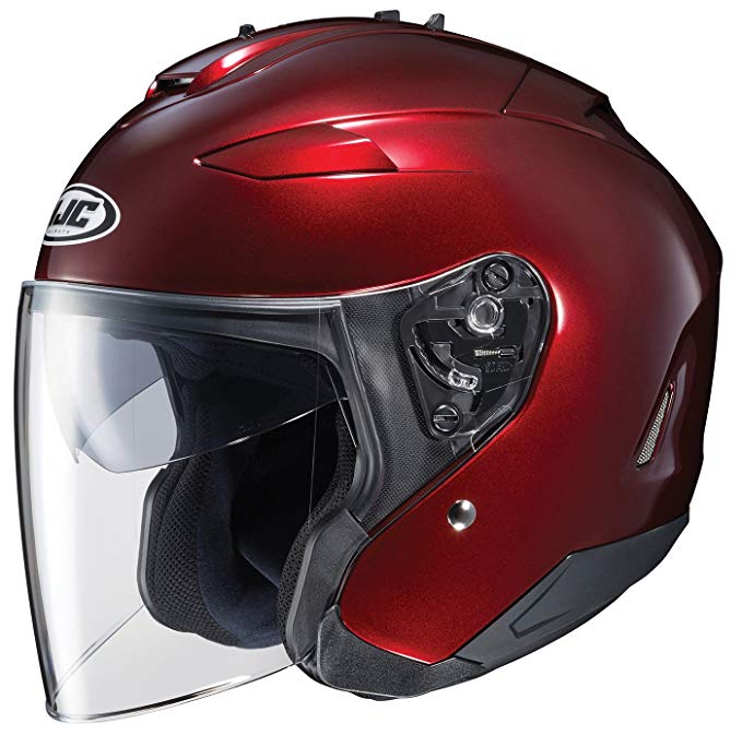 HJC IS-33 II Open-Face Motorcycle Helmet (Wine, X-Large)