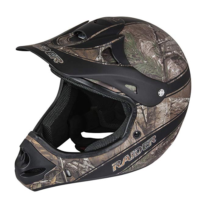 Raider Adult Ambush MX Off-Road Camouflage Helmet (Realtree Xtra, Medium)