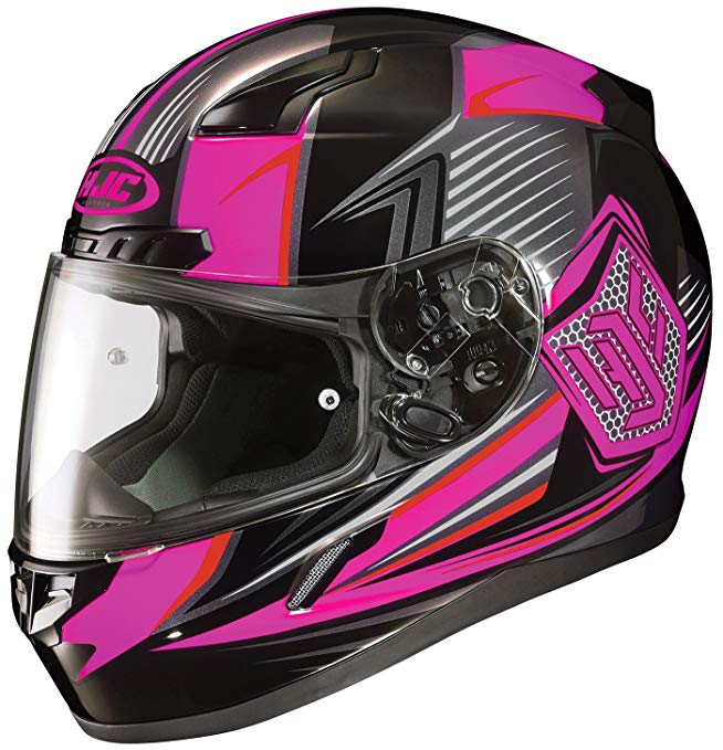 HJC CL-17 Striker Full-Face Motorcycle Helmet (Black/Pink, Medium)