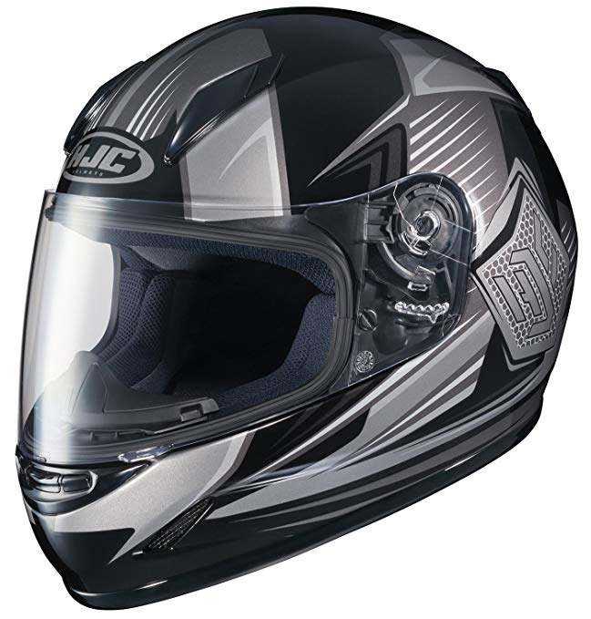 HJC CL-Y Striker MC-5 Youth Motorcycle Riding Helmet (Silver/Black, Medium)