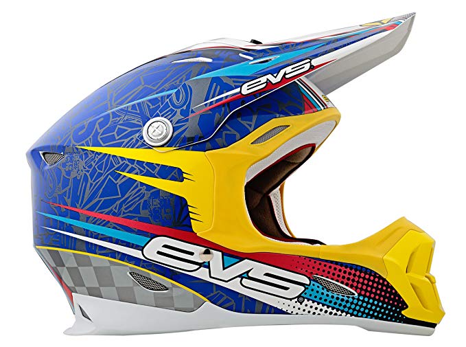 EVS Sports Vortek T7 Helmet with Martini Graphic (Blue, XX-Large)