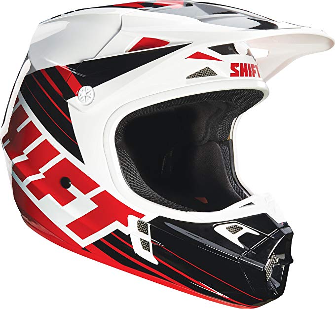 Shift Racing Assault Men's Off-Road Motorcycle Helmets - Black/White/Small