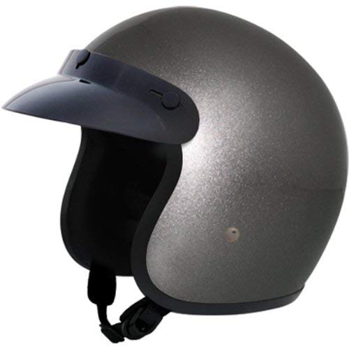 Daytona Basic/Custom D.O.T. Approved 3/4 Shell Cruiser Motorcycle Helmet - Gun Metal Grey / 4X-Large