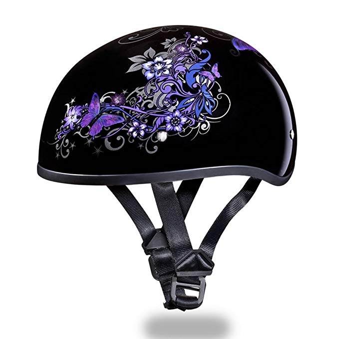 D.O.T. DAYTONA SKULL CAP- W/ BUTTERFLY