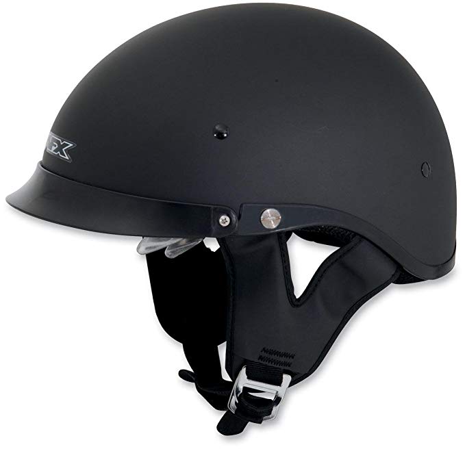 AFX FX-200 Unisex-Adult Half-Size-Helmet-Style Helmet (Flat Black, Large)