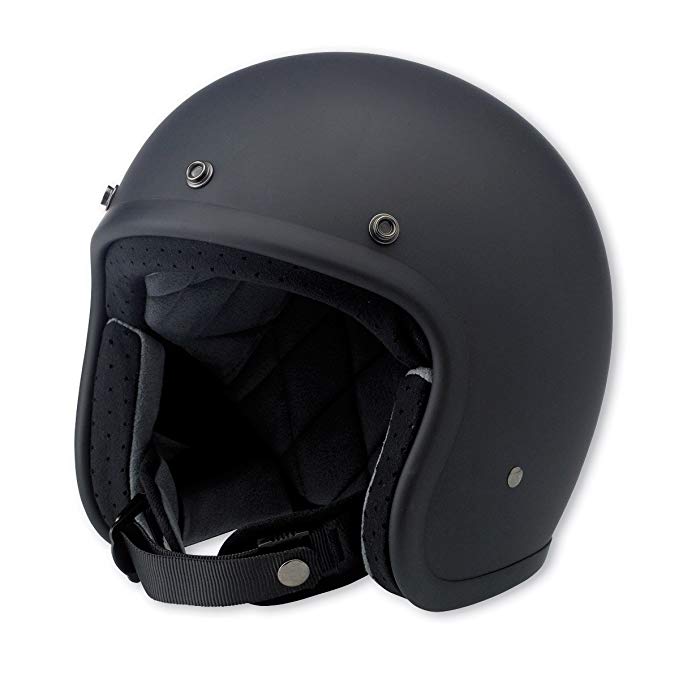 Biltwell Inc. Bonanza Flat Black Open Face Helmet Small