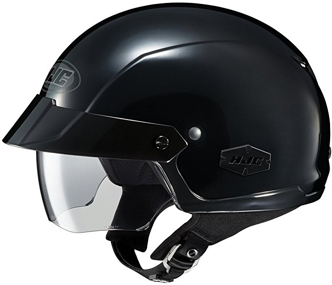 HJC Solid IS-Cruiser Half (1/2) Shell Motorcycle Helmet - Black / Large