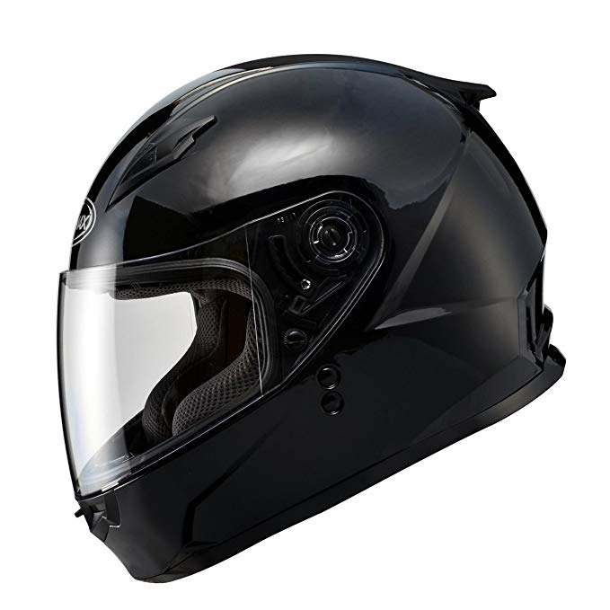 Gmax GM49Y Youth Gloss Black Full Face Helmet, L