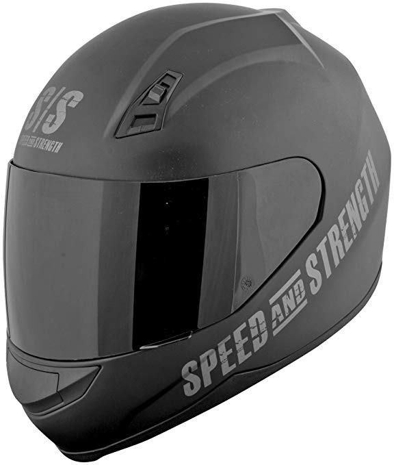 Speed and Strength Go For Broke Men's SS700 On-Road Racing Motorcycle Helmet - Black / Large