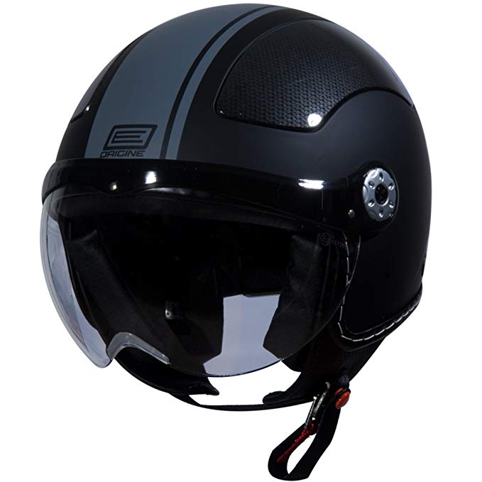 Origine O528 Pilota 3/4 Helmet (Flat Black, Large) (Grey Gara)