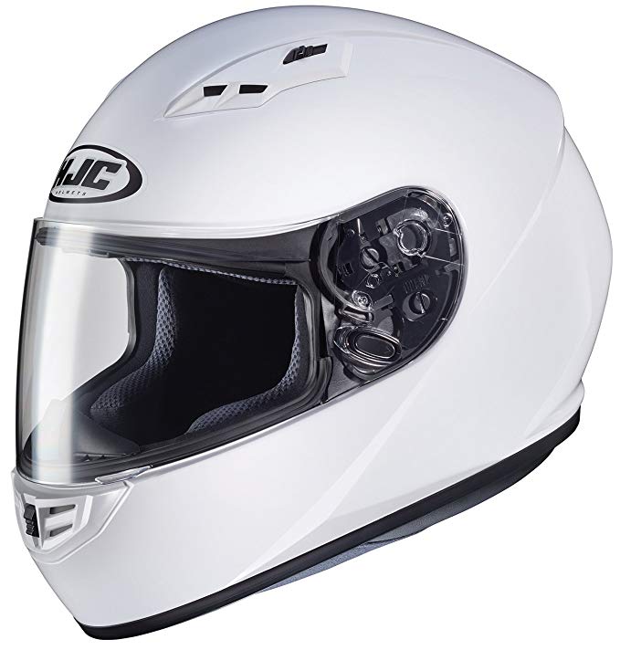 HJC Helmets CS-R3 Unisex-Adult Full Face Solid Motorcycle Helmet (White, Small)