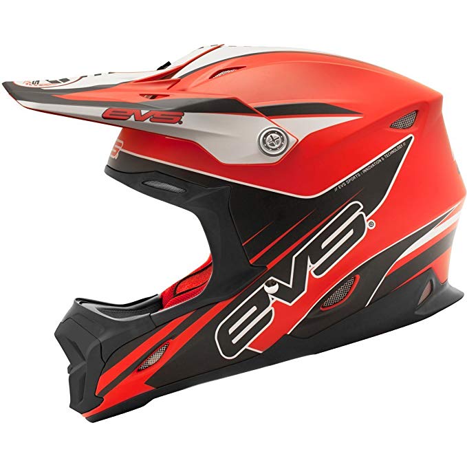 EVS Sports T7 Podium Helmet (Red/Black/White, XX-Large)