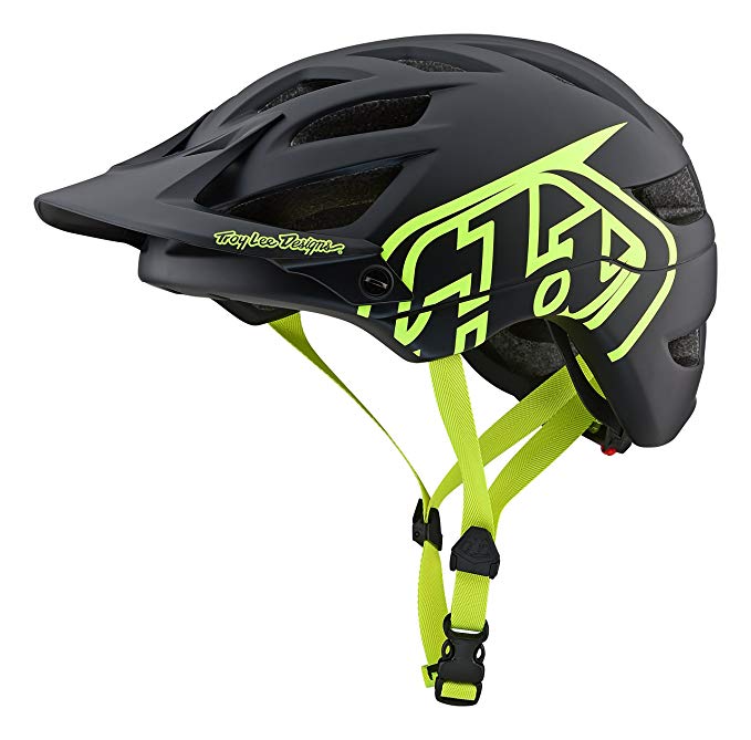 Troy Lee Designs A1 Drone Off-Road BMX Helmet - Black/Flo Yellow/Medium/Large