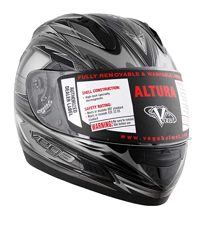 Vega Altura Helmet with Vantage Graphic (Black, Small)