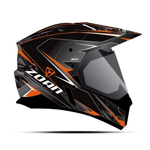 Zoan Synchrony Dual Sport Helmet Hawk Graphic Orange (Small)