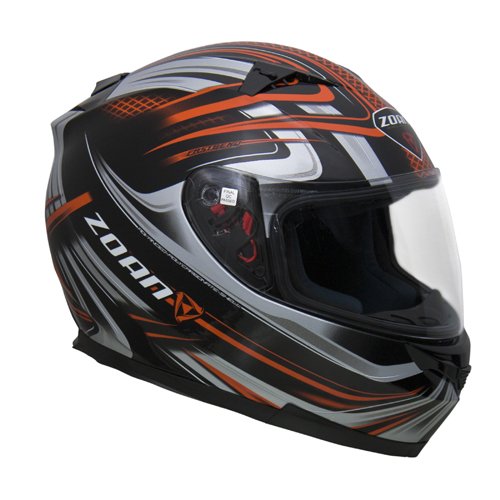 Zoan Blade SV Reborn Orange Black Full Face Street Motorcycle Helmet Large