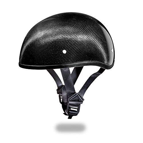 Daytona Helmets Dot Skull Cap Carbon Fiber Grey Helmet (D2-Gns)