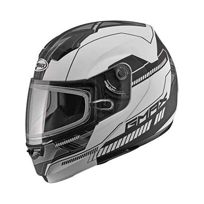 GMAX G2041436TC-15F unisex-adult full-face-helmet-style Helmet (04 Snow Modular) (Flat White/Black, Large)