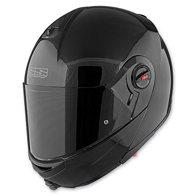 Speed and Strength Solid Speed Modular SS1700 Motorcycle Helmet (Gloss Black, X-Small)