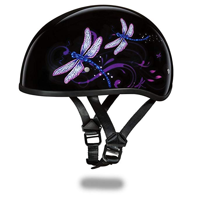 D.O.T. DAYTONA SKULL CAP- W/ DRAGONFLY