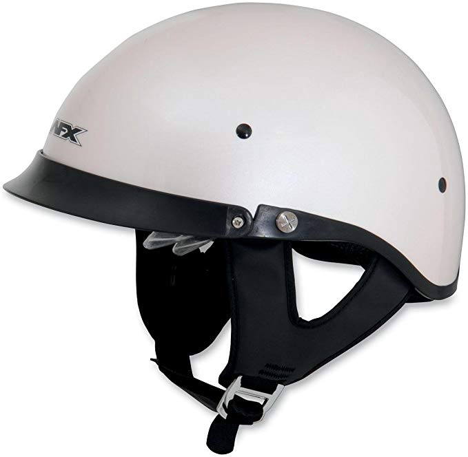 AFX FX-200 Dual Inner Lens Half-Style Beanie Helmet, Pearl White 0103-0750, Size: 2XL