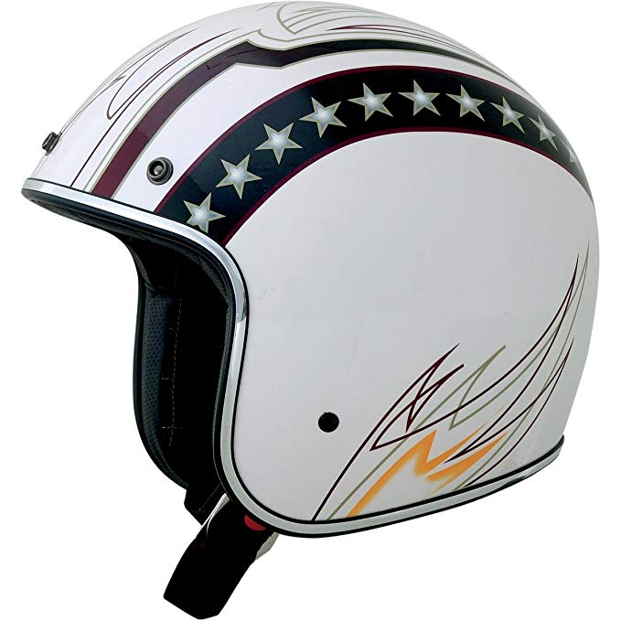 AFX FX-76 Lines Open Face Helmet White XXL/XX-Large