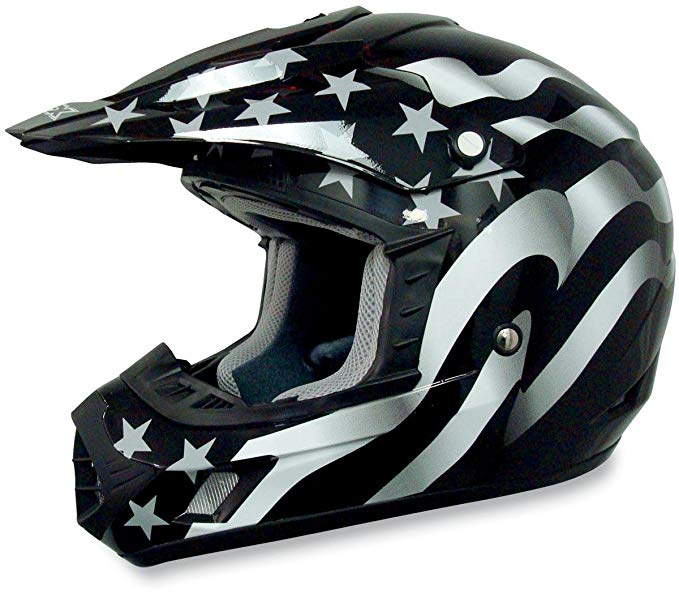 AFX FX-17 Freedom Helmet , Size: Md, Primary Color: Black, Distinct Name: Stealth Flag, Helmet Type: Offroad Helmets, Helmet Category: Offroad, Gender: Mens/Unisex 0110-2364