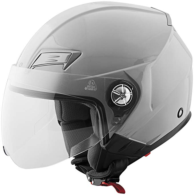 Speed and Strength Solid Speed Open Face SS650 Motorcycle Helmet (Gloss Silver, XX-Large)