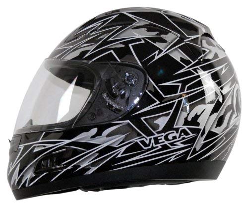 Vega Altura Havoc Graphic Full Face Helmet (Black Metallic, X-Small)