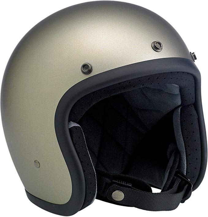 Biltwell Bonanza Flat Helmet - Large/Titanium