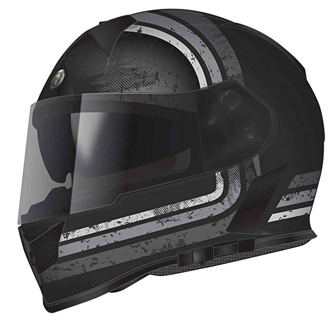 Torc T14 Streamline Mako Full Face Helmet (Flat White with Graphic, Small)