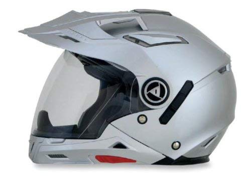AFX FX-55 7-In-1 Solid Helmet , Gender: Mens/Unisex, Helmet Type: Modular Helmets, Helmet Category: Street, Distinct Name: Silver, Primary Color: Silver, Size: Lg 0104-1252