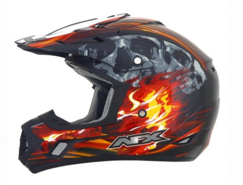 AFX FX-17 Inferno Helmet , Distinct Name: Black/Red, Gender: Mens/Unisex, Primary Color: Red, Helmet Type: Offroad Helmets, Helmet Category: Offroad, Size: 2XL 0110-3531
