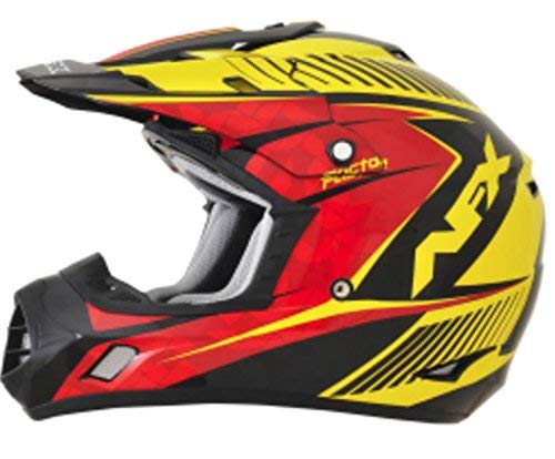 AFX FX-17 Factor Complex Mens Motocross Helmets - Red/Yellow - Medium