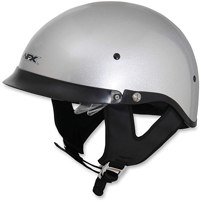 AFX FX-200 Solid Helmet with Dual Inner Lens , Size: XL, Primary Color: Silver, Helmet Category: Street, Helmet Type: Half Helmets, Distinct Name: Silver, Gender: Mens/Unisex 0103-0743