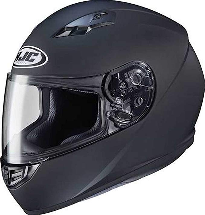 HJC Solid Adult CS-R3 Street Motorcycle Helmet - Matte Black / Large