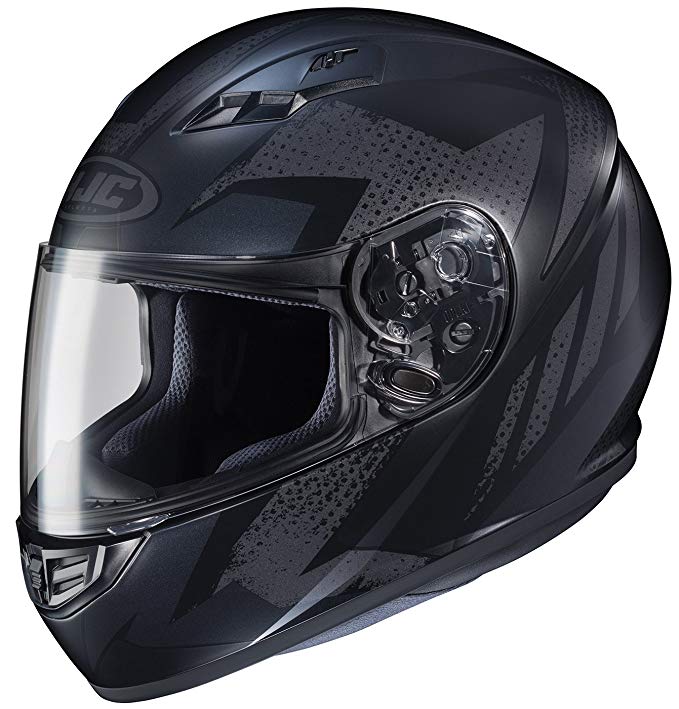 HJC Helmets CS-R3 Unisex-Adult Full Face Treague Motorcycle Helmet (Black/Grey, X-Large)