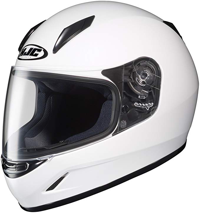 HJC CL-Y Youth Motorcycle Helmet (White, Large)