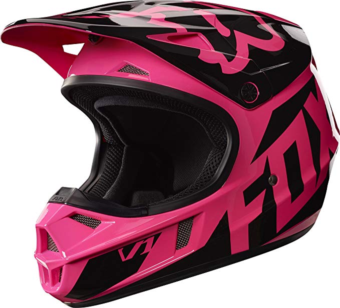 Fox Racing 2017 Race Youth/Kids V1 Motocross Motorcycle Helmet - Pink / Medium